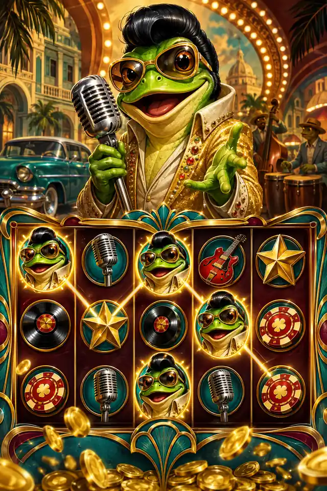Elvis Frog in Vegas slot by BGaming — Havana Royale edition artwork